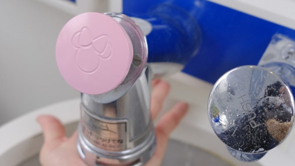 泡を出すためのボタン自体がミニーマウスの形