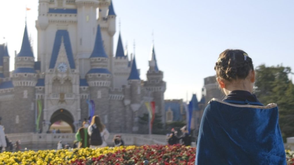 シンデレラ城前で記念撮影